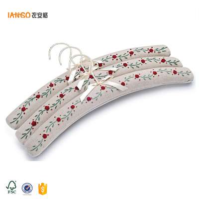 Wedding Dress Hanger/Padded Hangers With Red Flowers